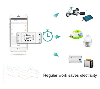 Направи си САМ Smart Switch WiFi APP Remote Control универсален ключ таймер, безжично работи с Алекса Google Home Smart Home 2 бр.
