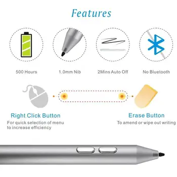 Surface Pen Stylus Писалка От Алуминиева Сплав Active Styli No Bluetooth Settings Сензорна Писалка За Microsoft Surface Go Pro Pro 3 4 5