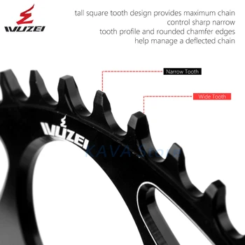 WUZEI Road Bike кръгли тесни широки звезди 110 BCD 50/52/54/56/58T Chainwheel Road Folding Bicycle Crankset Chainring
