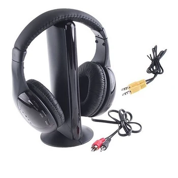 Мода HI-FI слушалки 5 в 1 безжични слушалки слушалки слушалки с FM-радио за MP4, PC, TV, CD
