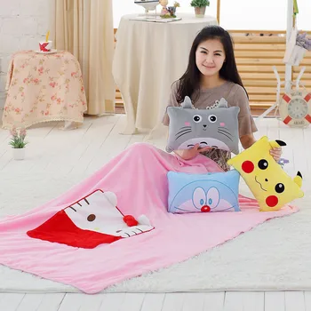 120 см *160 см Тоторо плюшевое одеяло многофункционален фланелевый котка играчки одеяло аниме тласък на въздушна Възглавница