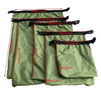 Високо качество на 5 бр./компл. преносим водоустойчив суха чанта чанта чанта за съхранение на къмпинг туризъм и кану-каяк плаващи лодки ultralight раница