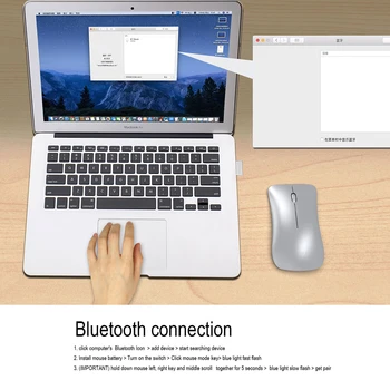 2.4 G безжична мишка Bluetooth мишка акумулаторна мишката компютър е безшумен Mause ергономичен USB оптична мишка за преносим компютър Macbook PC