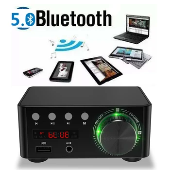 50WX2 Bluetooth 5.0 Power Mini Amplifier TPA3116 Stereo Receiver Home Car Audio Amp USB U-disK TF Music Card Player