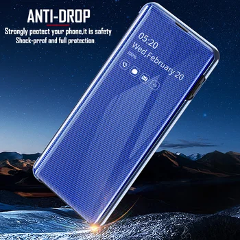 Smart огледало флип калъф за Samsung Galaxy Note 10 Pro S9 S10 Plus S10E Note9 8 A10 A20e A40 A50 A30 A70 A750 A20S оригиналната капачка