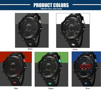 OHSEN мода открит спортен часовник мъжки многофункционален 5 бара водоустойчив син военен цифрови часовници часовници Relogio Masculino
