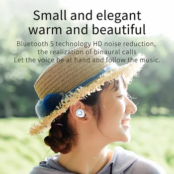 Безжични слушалки Bluetooth 5.0 TWS 3D стерео звук слушалки автоматично свързване 