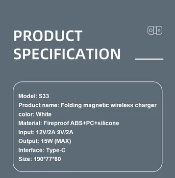 2в1 магнитно безжично зарядно устройство Pad за iPhone 12 Pro Max Magsafe Duo зарядно 15 Вата бързо зареждане поставка за Apple iWatch Airpods