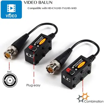 1080P AHD / HD-CVI/TVI / CVBS пасивен HD видео предавател Balun 4 двойки (UTP до 350M-600)