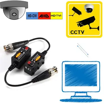 1080P AHD / HD-CVI/TVI / CVBS пасивен HD видео предавател Balun 4 двойки (UTP до 350M-600)
