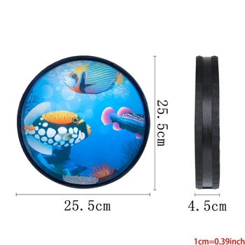 10-инчов океана барабан е дървен ръчно морските вълни барабан, ударен инструмент лек морски звук музикална играчка, подарък за деца