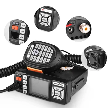 Baojie BJ-318 Mini Mobile radio 10km Dual Band Mobile уоки токи 10 W мобилен автомобилен радиоприемник VHF / UHF с функция скремблера