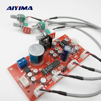 AIYIMA LM1036 Тона Board Bass Treble Balance Volume Control Adjustment NE5532 OP AMP HIFI предусилвател, усилвател Single Power