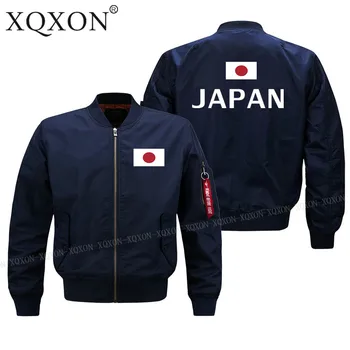 XQXON-случайни нови мъжки палта и якета флаг на Япония печатни човек военни якета плюс размер S-6XL J147