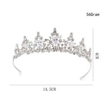 Цирконы Crystal crown за булката принцеса royal tiara сватбени аксесоари за коса