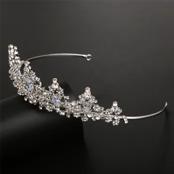 Цирконы Crystal crown за булката принцеса royal tiara сватбени аксесоари за коса