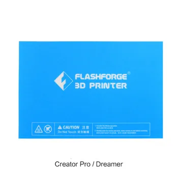 5pcs 232x154mm Flashforge Creator Pro / Dreamer / Dreamer NX 3D принтер син нагреваемый почивка на самозалепваща се лента печат на етикети Build Plate Лента