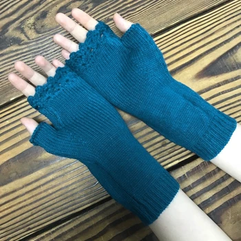 2021 Нови Жени Трикотажни Да Удължат Ръкавици Без Пръсти Животни Бродерия Ръкавици Уреди За Ръце
