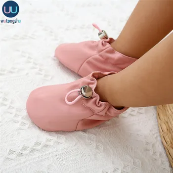 Детски обувки новородени момчета момичета изкуствена кожа мокасини пайети първите проходилки, Детски обувки 0-18 м