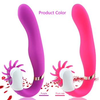 Въртенето на вибратор вибратори орален секс близането език играчка сексуално здраве G Spot масаж на женския клитор стимулатор секс играчки за жени