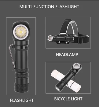 Най-ярък led фенерче XHP50 магнитна зареждане може да се използва като фарове 12 лещи Факел вградена батерия 18650 комбинирано осветление