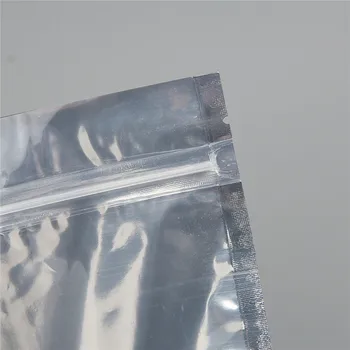 StoBag 50шт Алюминизированная фолио плоско дъно Ziplock торбички чай, хранителна опаковка прозрачна запечатани торби с плосък джоб отново закрываемая сладкиши