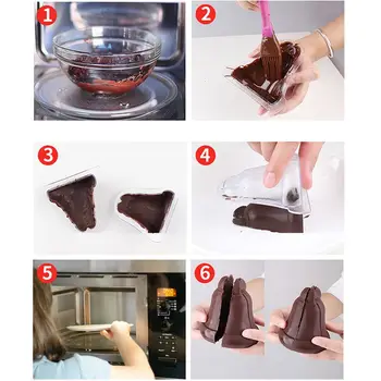 3 стил 3D Коледен звънец форма поликарбонат шоколадови форми направи си САМ шоколадови бонбони коледна торта декорация на мухъл