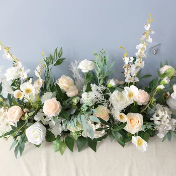 JAROWN Customized Wedding Flower Row White Wedding изкуствени цветя фон арка украса подпори начало парти фалшив цвете
