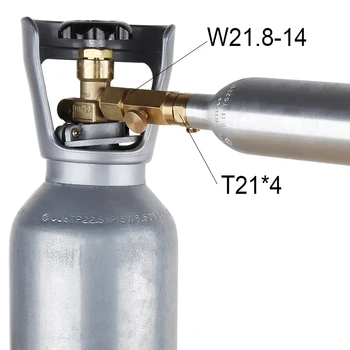 CO2 Зареждане Soda Bottle Adapter Soda Inflatable Converter Valve For W21.8-14 Interface