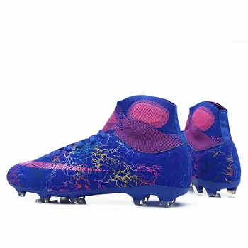 2021 Нови Детски Улични Спортни Обувки, Мъжки Футболни Обувки На Високи Глезена Футболни Обувки Дълги Шипове Мъжки Футболни Обувки Chuteira Futebol