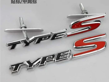 Тип S скара + задни иконата на емблемата червен черен за Honda Civic Integra FN2 EP3 EK 42bs автомобили стикер аксесоари за стайлинг на коса