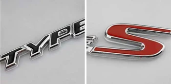 Тип S скара + задни иконата на емблемата червен черен за Honda Civic Integra FN2 EP3 EK 42bs автомобили стикер аксесоари за стайлинг на коса