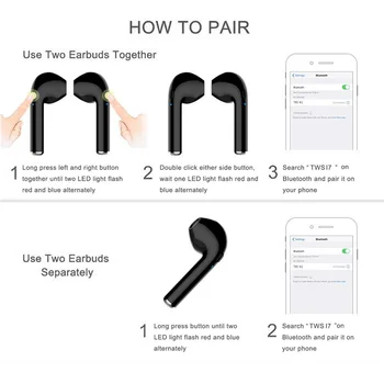 I7s мини Bluetooth 5.0 слушалки Безжични слушалки спортни Слушалки HiFi слушалки с микрофон слушалки калъф за Iphone Xiaomi