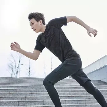 Xiaomi 90 men влагопоглощение дишаща Сребърен Йон антибактериално къс ръкав фитнес тренировка бягане hoody тениска