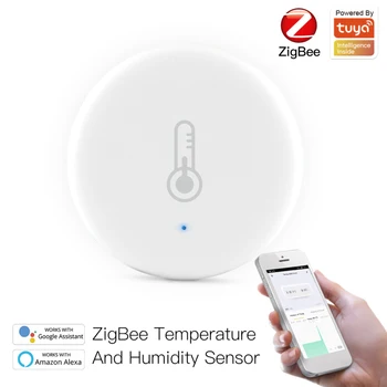2020 нов сензор за температура и влажност на Hristo Intelligent Home Automation For Алекса Google Home Support Sasha Smart Life APP