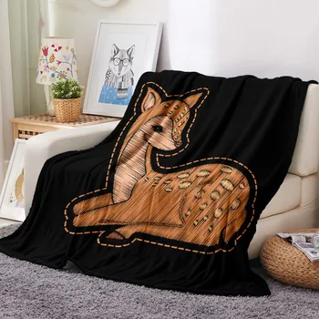 Животни луксозни фланела плюшени хвърли едно одеяло на дивана-легло топло покривало за легло одеало за пътуване офис воал от микрофибър одеяло