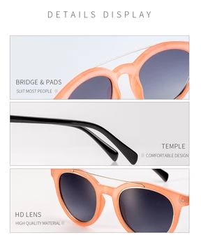 ZENOTTIC TR90 малки кръгли поляризирани очила на Жените и мъжете Двойна мост слънчеви очила открит UV400 шофиране очила нюанси очила