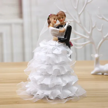 Нова смола фигурка сватбена торта Topper украса за доставка романтична младоженеца и булката ще се ожени фигурка Годеж Валентин