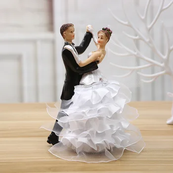 Нова смола фигурка сватбена торта Topper украса за доставка романтична младоженеца и булката ще се ожени фигурка Годеж Валентин