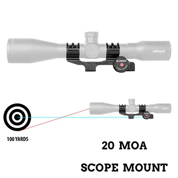 25.4 mm 30mm Picatinny 20 MOA Scope Mount разширени тактически пръстен с индикатор за ъгловата административното дублиране комплект Bubb Level Mount Sope пръстени