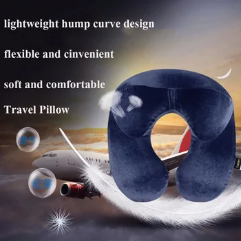 12.2x12.2x5.5In U-образна пътна възглавница за самолета надуваема шейная възглавница за пътуване удобни възглавници за сън домашен текстил