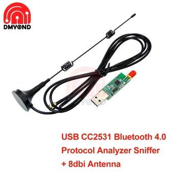 Нов 1 компл. безжична Zigbee CC2531 CC2540 Sniffer Board Packet Protocol Analyzer USB интерфейс Dongle Capture Module с антена
