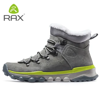 RAX 2018 зима снегоходки мъжки Спорт на открито маратонки за жени е лек туризъм туризъм ботуши плюшени трекинг обувки, мъжки