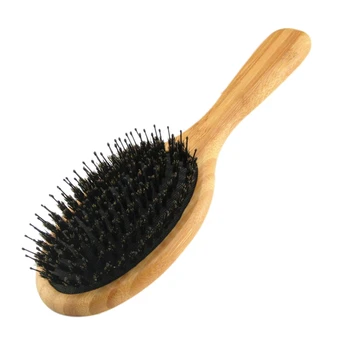 ABVP четка за коса Глиган четина четка за коса с найлонови игли бамбуковое гребло Detangler Brush Detangling добавяне на блясък, четки за ежедневна употреба