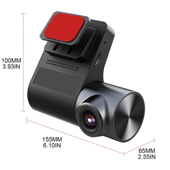 Колата WiFi USB Night Vision DVR Driving Recorder Camera Vehicle Loop Recording Gravity Sensor 140 градуса широка камера