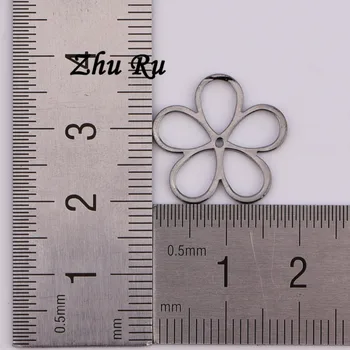 10 бр. Джу BG 17.5 мм реколта окачване цветя висулка пет слива цветя, листа окачване Fit колие направи си САМ изработка на бижута на едро