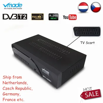 Vmade Fullly HD Цифров DVB T2 K6 scart/AV Terrestrial TV Set Top Box Support YouTube H. 265 / HEVC HD 1080p DVB T2 TV Receiver