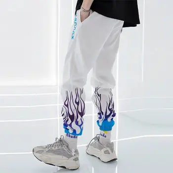 Мода Jogger Панталони Мъжете Градинска Хип-Хоп Харем Свободни Печатни Еластичен Колан Дължина На Глезена Цветни Панталони За Мъже