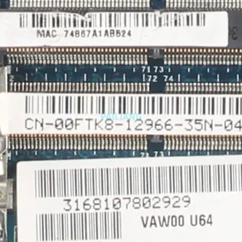 Дънната платка на лаптопа PAILIANG за DELL Inspiron 5521 3521 Core SR0XF I3-3227U Mainboard 00FTK8 LA-9104P тествана DDR3