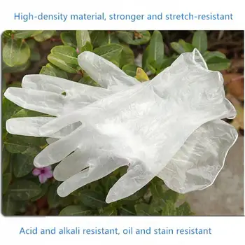 100шт S / M/L PVC ръкавици за еднократна употреба латексова домашна почистване на готварски ръкавици за еднократна употреба за хранителни продукти работни инструменти